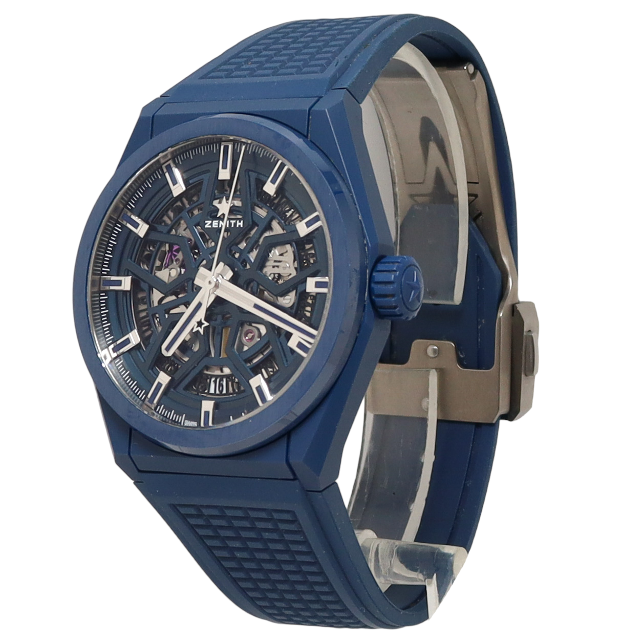 Load image into Gallery viewer, Zenith Defy Classic Ceramic Blue 41mm Blue Stick Dial Watch Reference#: 49.9003.670/51.R793 - Happy Jewelers Fine Jewelry Lifetime Warranty

