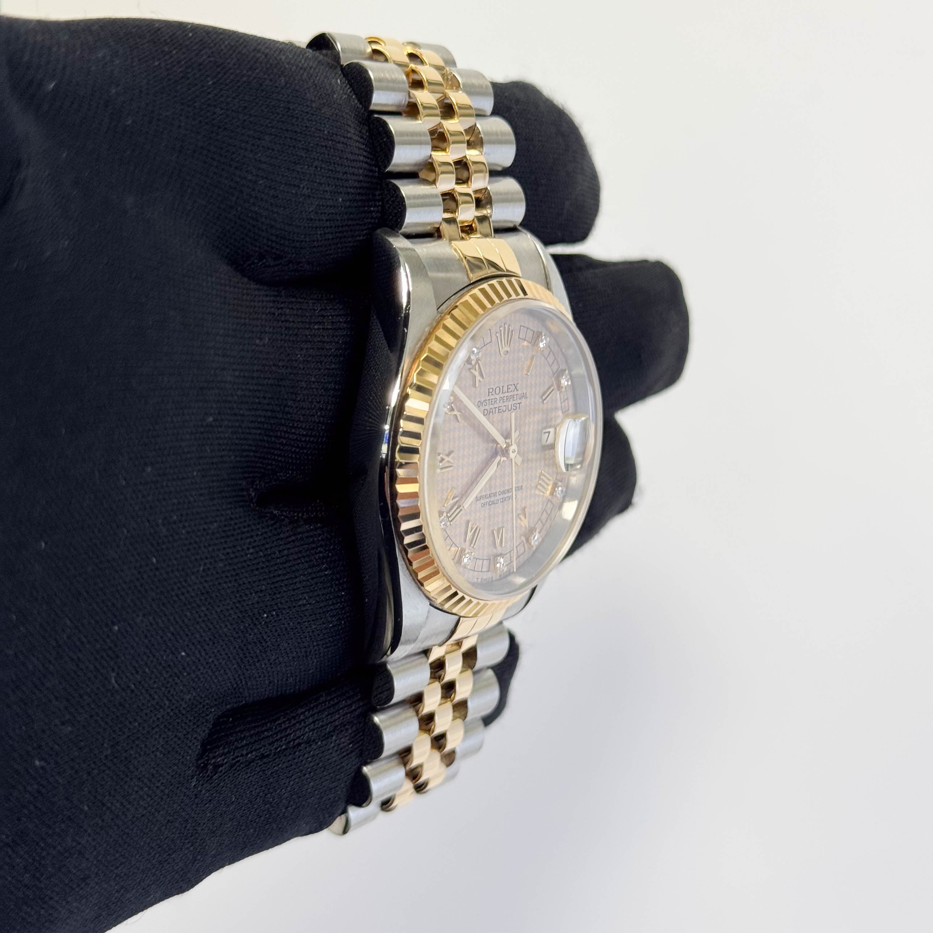 Rolex Datejust 36mm Houndstooth Dial Watch Ref# 16233 - Happy Jewelers Fine Jewelry Lifetime Warranty