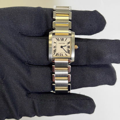 Cartier Tank 20mm White Dial Watch Ref# W51007Q4