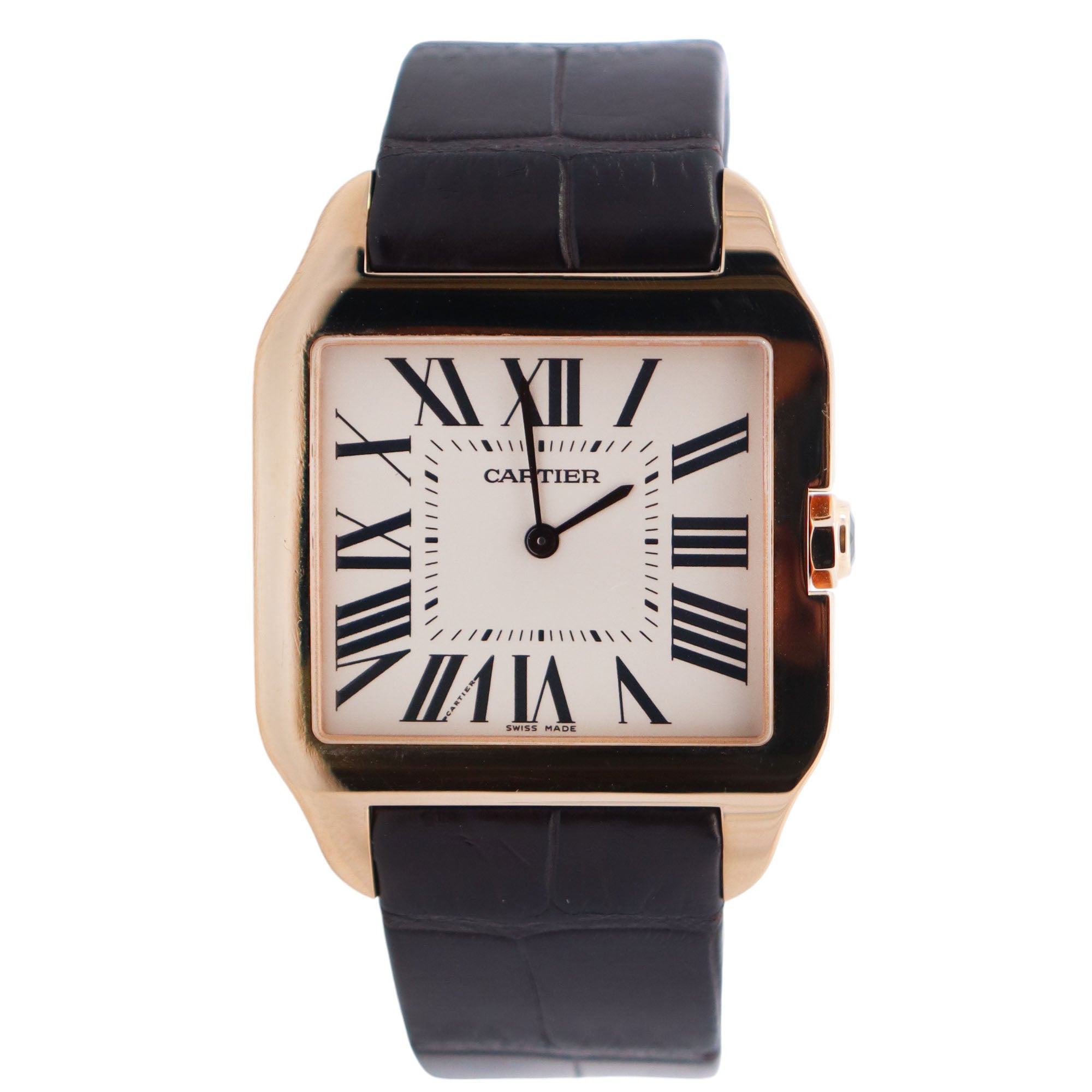 Cartier Santos 32mm Ivory Dial Watch Ref# W2008751 - Happy Jewelers Fine Jewelry Lifetime Warranty