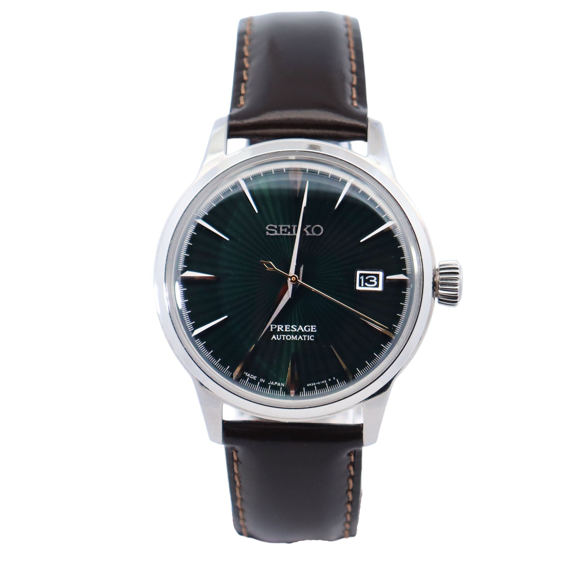 Seiko Presage 40.5mm Green Dial Watch Ref# SRPD37 – Happy Jewelers