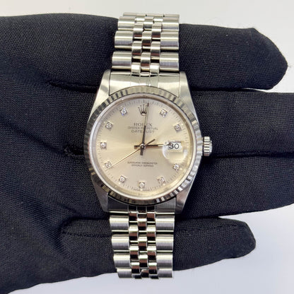Rolex Datejust 36mm Silver Dial Watch Ref# 16234 - Happy Jewelers Fine Jewelry Lifetime Warranty
