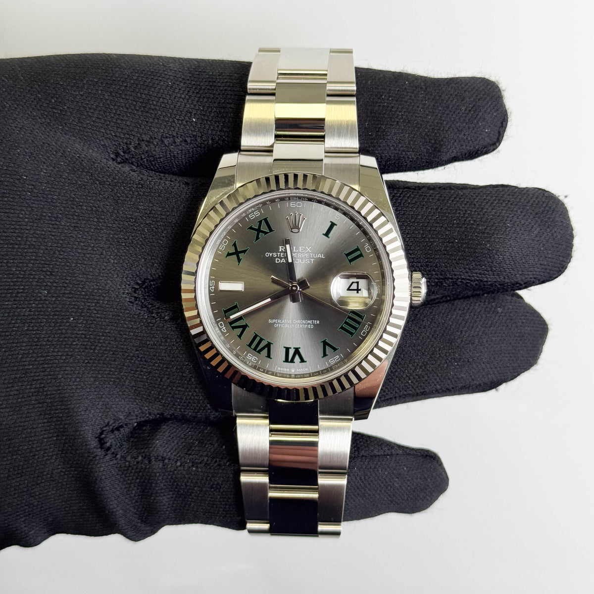 Rolex Datejust 41mm Wimbledon Dial Watch Ref# 126334