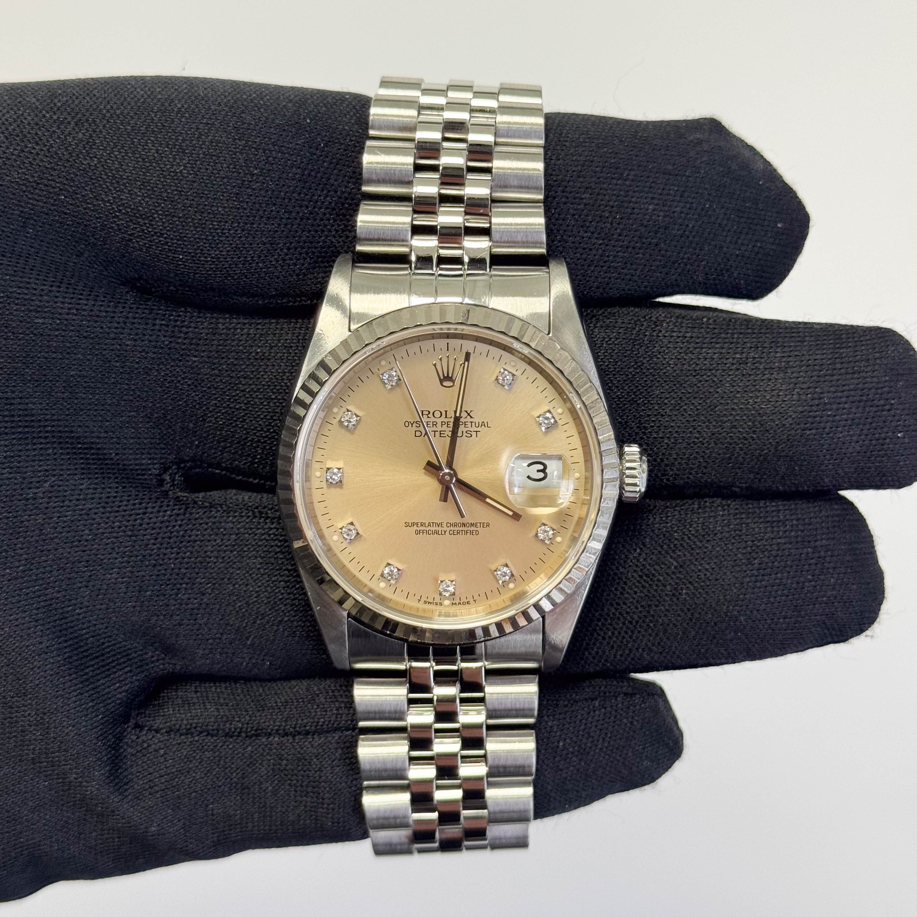 Rolex Datejust 36mm Ivory Dial Watch Ref# 16234 - Happy Jewelers Fine Jewelry Lifetime Warranty