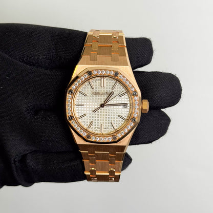 Audemars Piguet Royal Oak 37mm White Dial Watch Ref# 15551OR.ZZ.1356OR.04