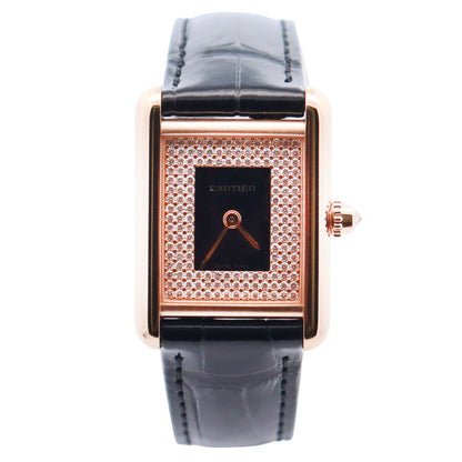 Cartier Tank 22mm Pave Dial Watch Ref# WGTA0269 - Happy Jewelers Fine Jewelry Lifetime Warranty
