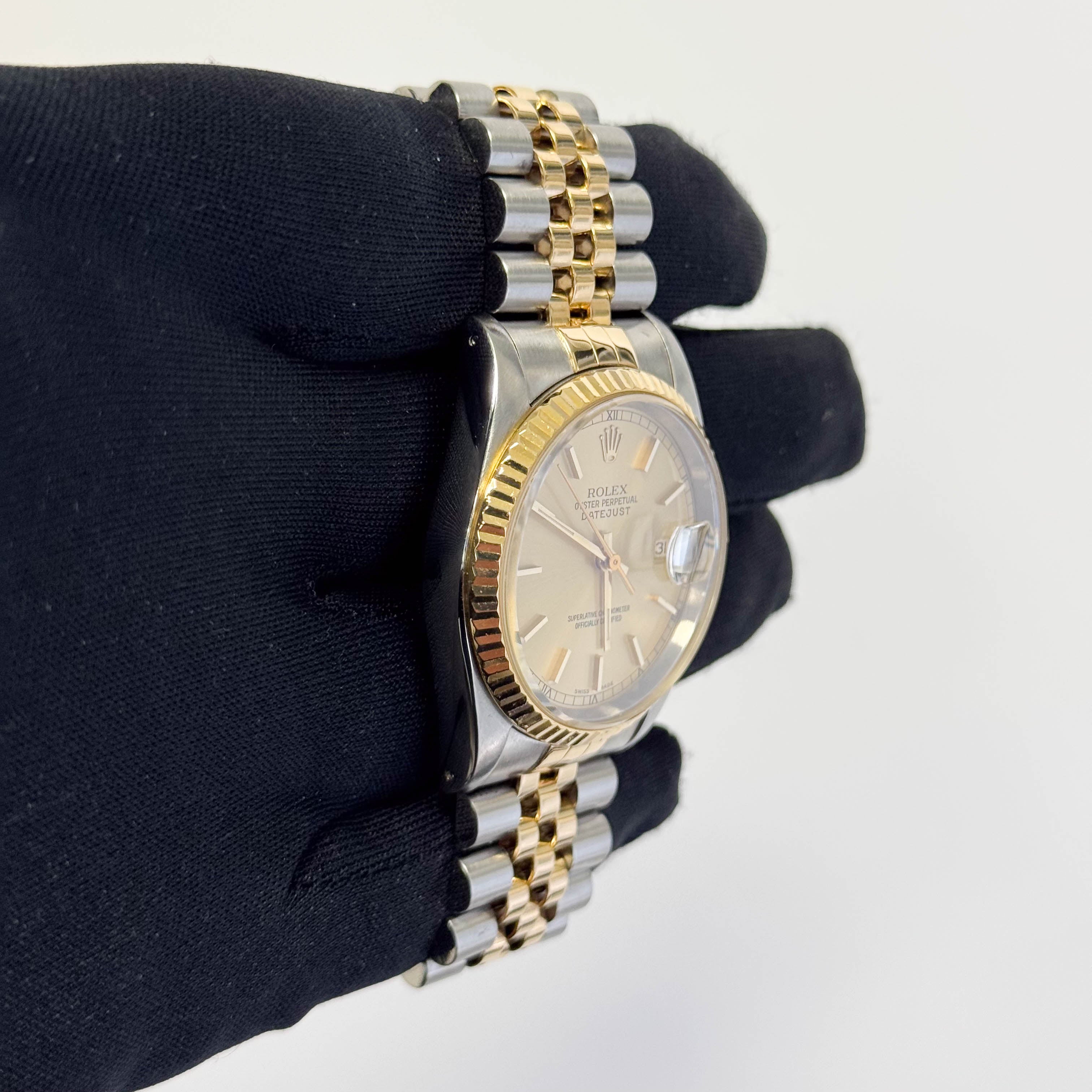 Rolex Datejust 36mm Champagne Dial Watch Ref# 16233 - Happy Jewelers Fine Jewelry Lifetime Warranty