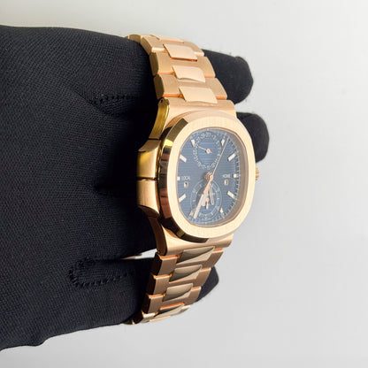 Patek Philippe Nautilus 40.5mm Blue Stick Dial Watch Ref# 5990/1R-001 - Happy Jewelers Fine Jewelry Lifetime Warranty