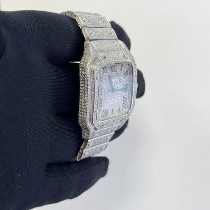 Cartier Santos Iced Out 40mm Iced Out Dial Watch Ref# WSSA0018 - Happy Jewelers Fine Jewelry Lifetime Warranty