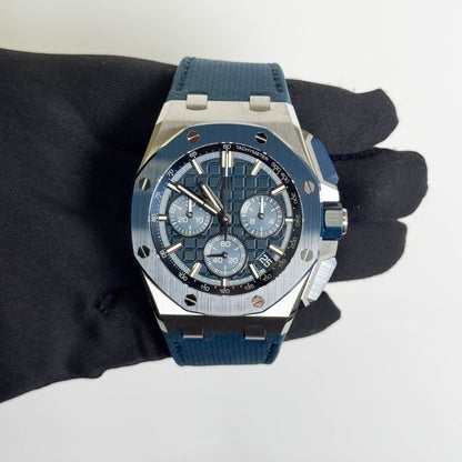 Audemars Piguet Royal Oak 44mm Blue Dial Watch Ref# 26420SO.OO.A029VE.01 - Happy Jewelers Fine Jewelry Lifetime Warranty