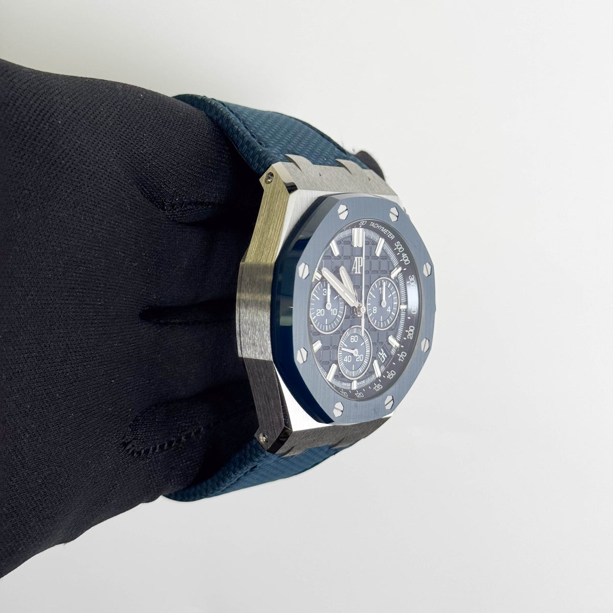 Audemars Piguet Royal Oak 44mm Blue Dial Watch Ref# 26420SO.OO.A029VE.01 - Happy Jewelers Fine Jewelry Lifetime Warranty