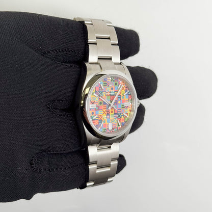 Rolex Oyster Perpetual 36mm Multicolored Jubilee Motif Dial Watch Ref# 126000