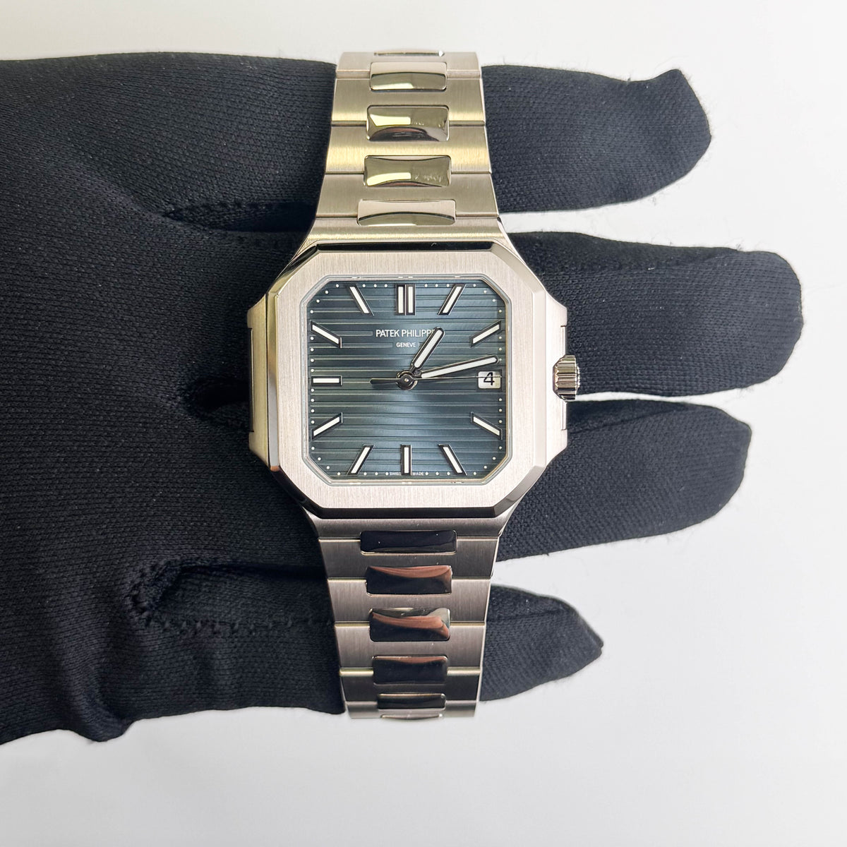 Patek Philippe Cubitus 40mm Blue Dial Watch Ref# 7128/1G-001 - Happy Jewelers Fine Jewelry Lifetime Warranty