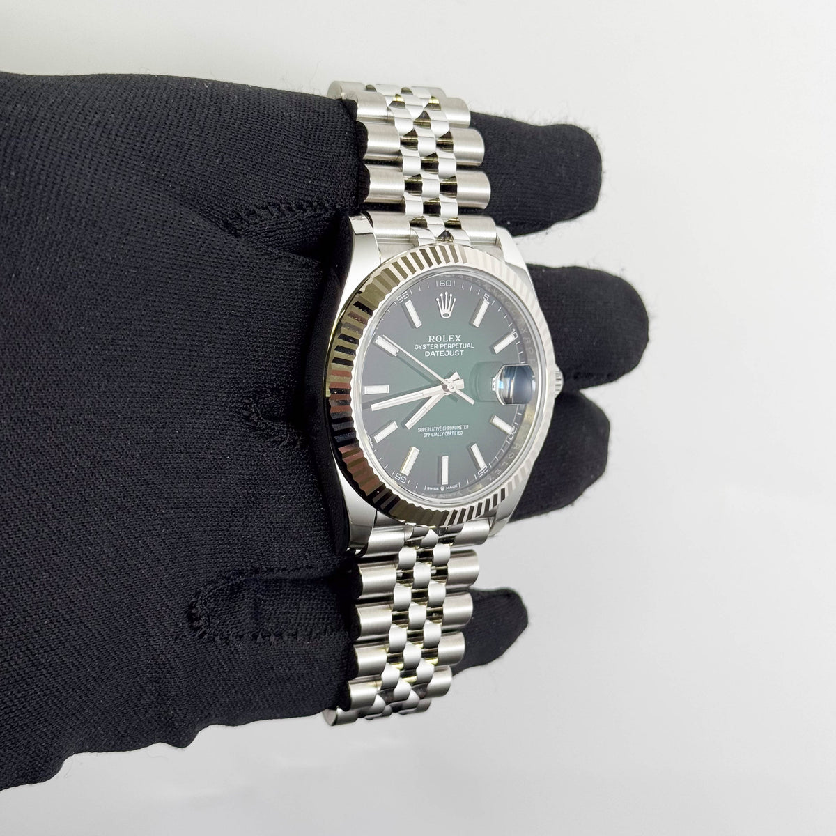 Rolex Datejust 41mm Green Ombre Dial Watch Ref# 126334