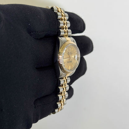 Rolex Datejust 26mm Champagne Dial Watch Ref# 69173