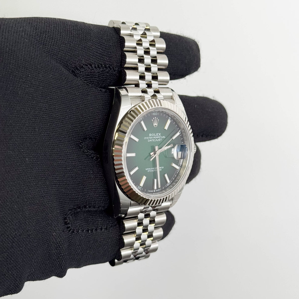 Rolex Datejust 41mm Green Ombre Dial Watch Ref# 126334