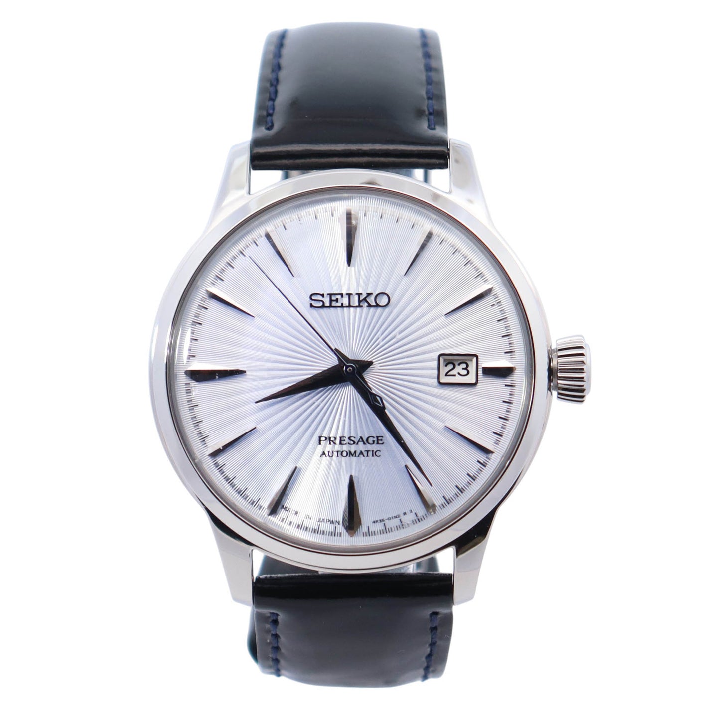 Seiko Presage 41mm Silver Dial Watch Ref# SRPD37