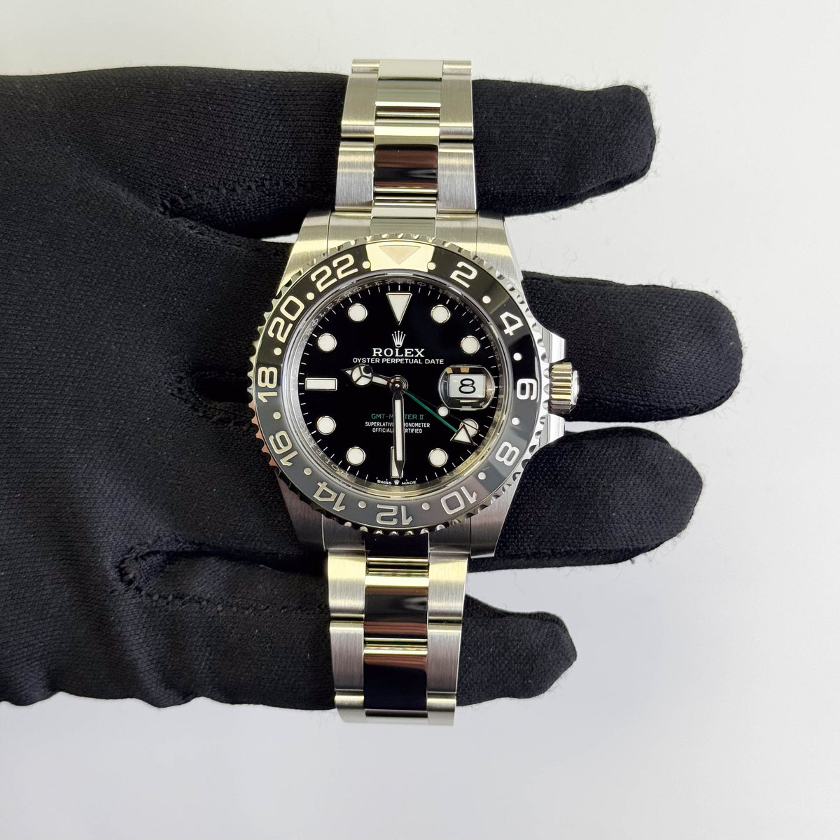 Rolex GMT-Master II 40mm Black Dial Watch Ref# 126710GRNR