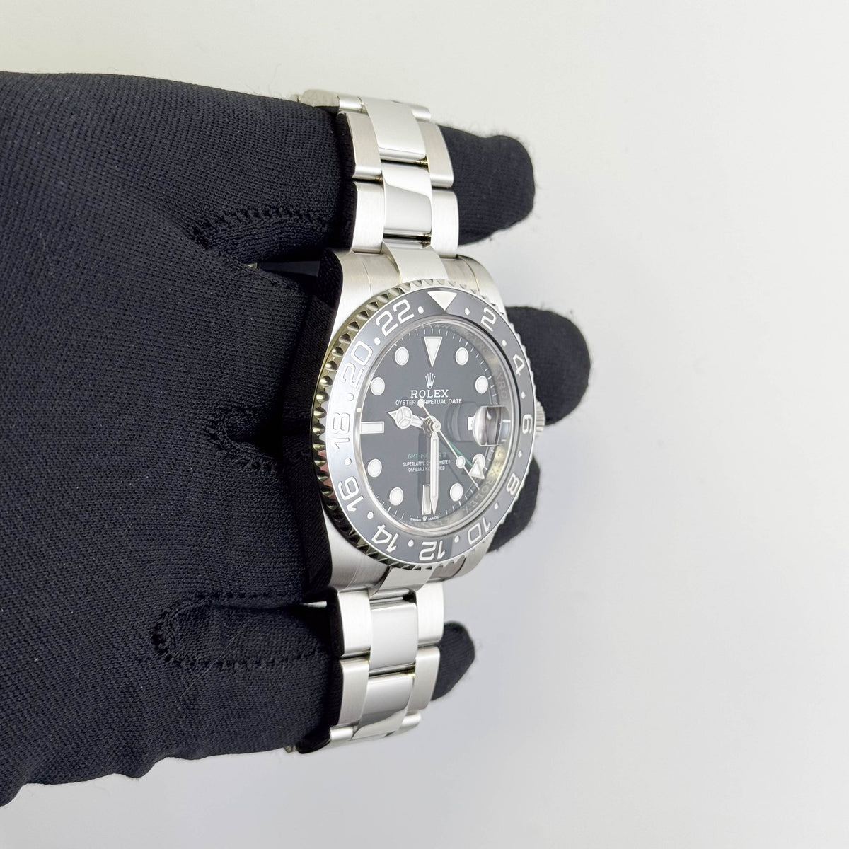 Rolex GMT-Master II 40mm Black Dial Watch Ref# 126710GRNR