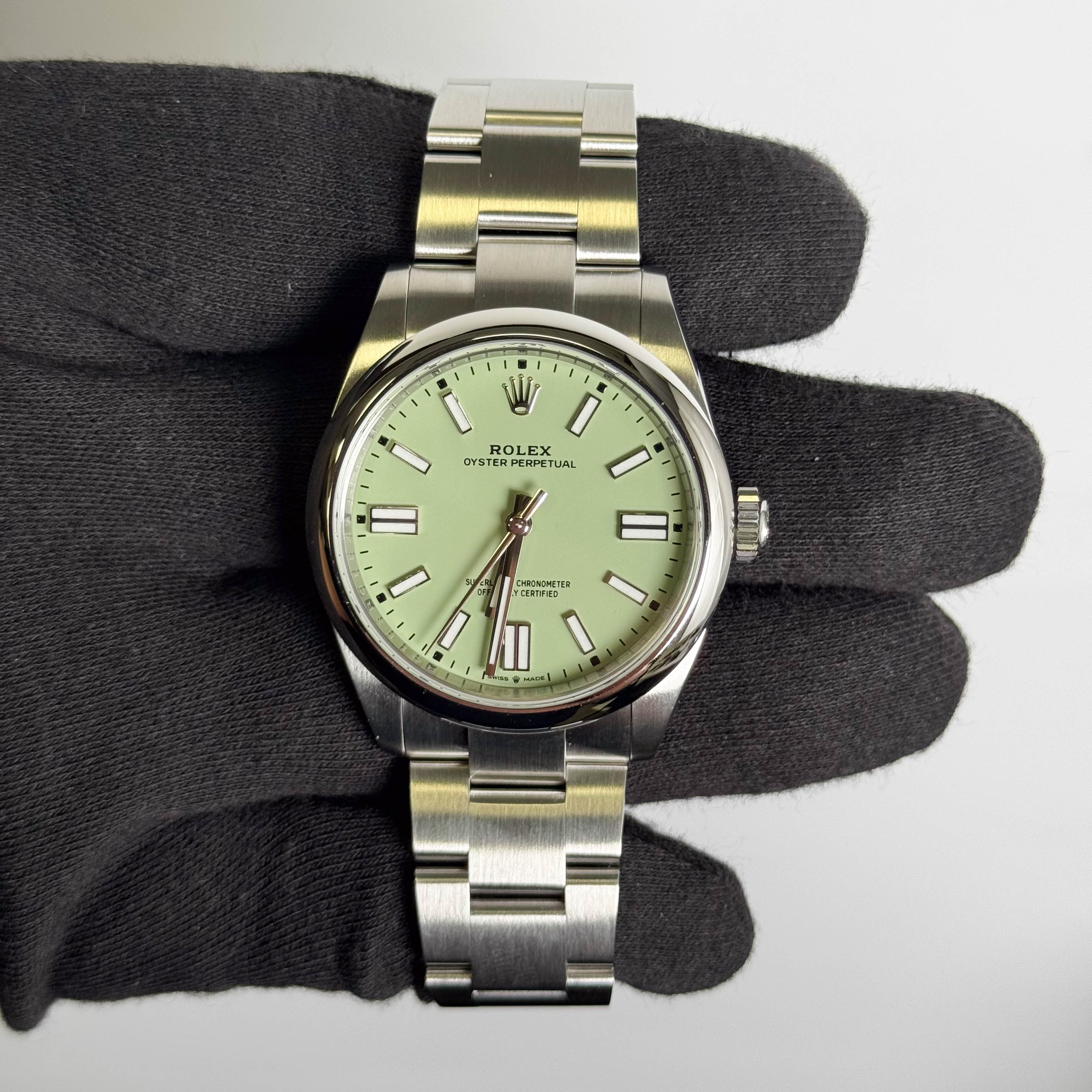 Rolex Oyster Perpetual 41mm Pistachio Dial Watch Ref# 134300