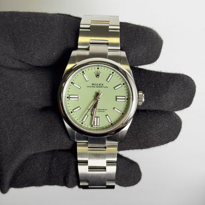 Rolex Oyster Perpetual 41mm Pistachio Dial Watch Ref# 134300