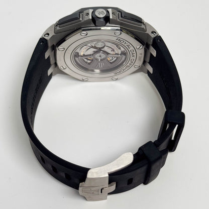 Audemars Piguet Royal Oak Offshore "Panda" 44mm Silver Chronograph Dial Watch# 26400SO.OO.A002CA.01 - Happy Jewelers Fine Jewelry Lifetime Warranty