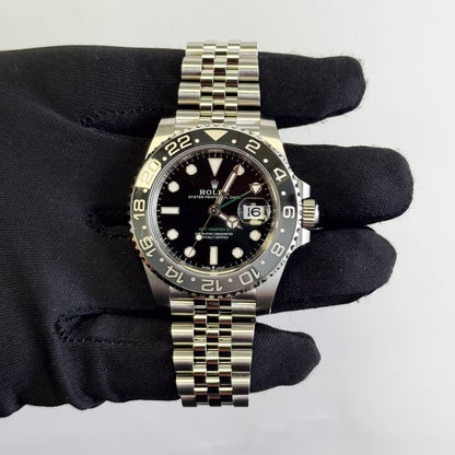 Rolex GMT-Master II 40mm Black Dial Watch Ref# 126710GRNR