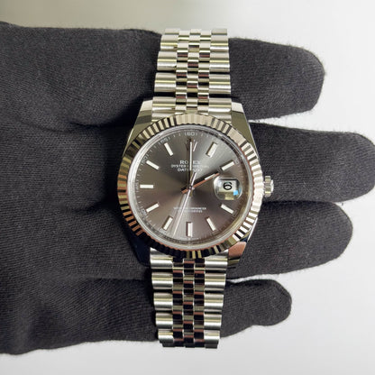 Rolex Datejust 41mm Rhodium Dial Watch Ref# 126334