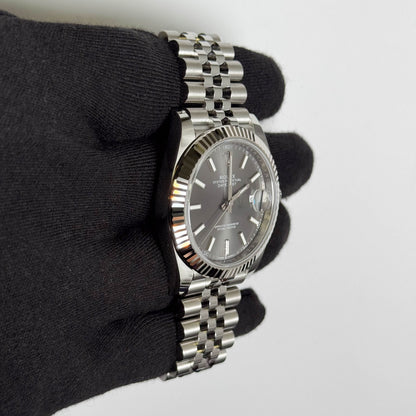 Rolex Datejust 41mm Rhodium Dial Watch Ref# 126334