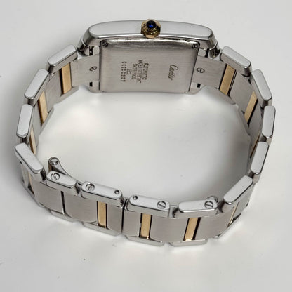 Cartier Tank Francaise  Stainless Steel 32mm White Dial Watch Ref# W51005Q4 - Happy Jewelers Fine Jewelry Lifetime Warranty