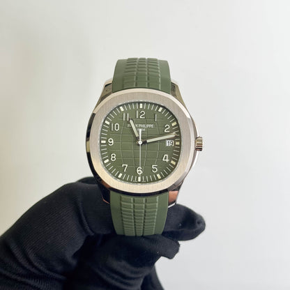 Patek Philippe Aquanaut 42mm Green Dial Watch Ref# 5168G-010 - Happy Jewelers Fine Jewelry Lifetime Warranty