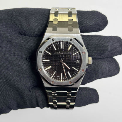 Audemars Piguet Royal Oak 41mm Black Dial Watch Ref# 15510ST.OO.1320ST.07 - Happy Jewelers Fine Jewelry Lifetime Warranty