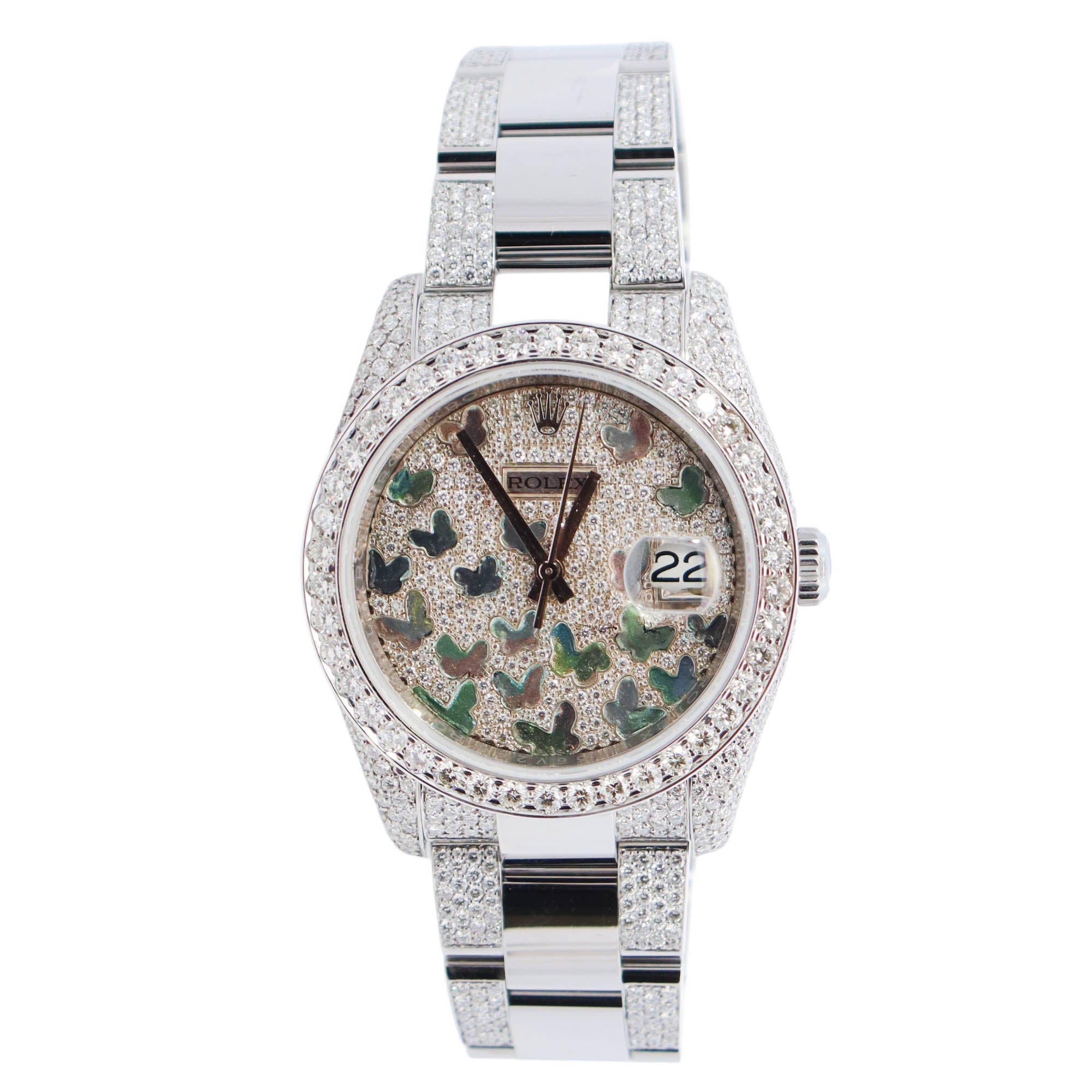 Rolex Datejust 36mm Pave Dial Watch Ref# 116200 - Happy Jewelers Fine Jewelry Lifetime Warranty