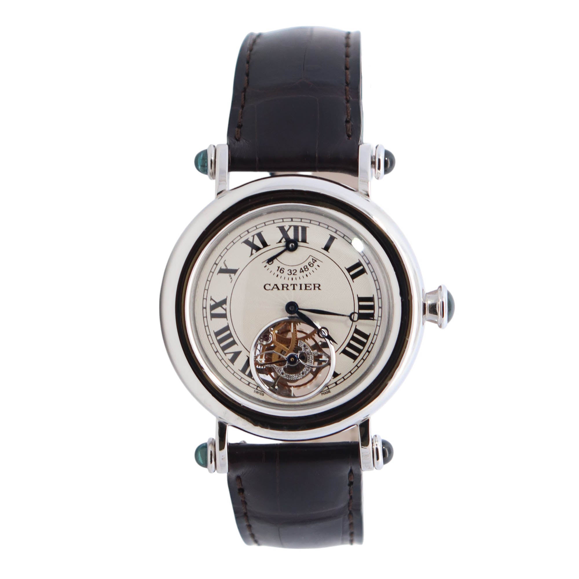 Cartier Diabolo 35mm White Dial Watch Ref# 2051 - Happy Jewelers Fine Jewelry Lifetime Warranty
