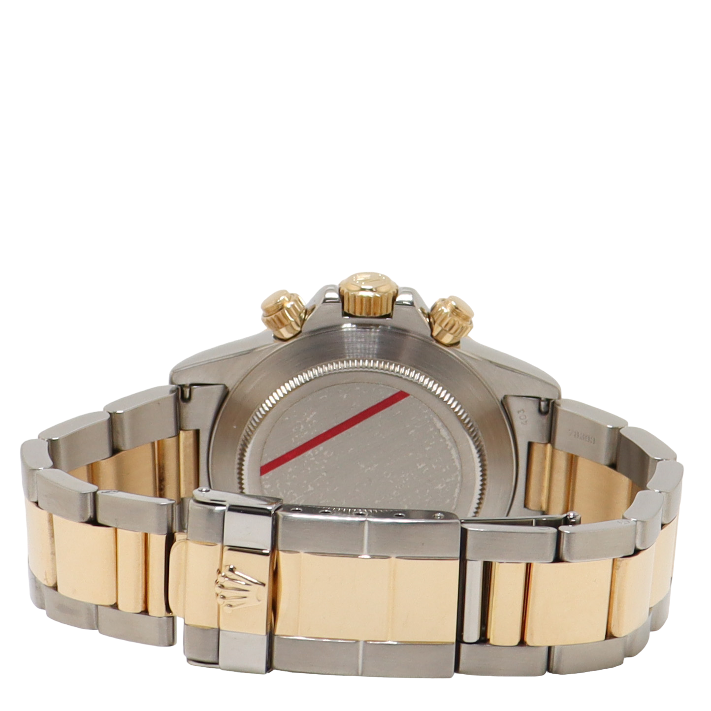 Rolex Daytona Two Tone Yellow Gold & Steel 40mm White Chronograph Dial Watch Reference#: 16523 - Happy Jewelers Fine Jewelry Lifetime Warranty