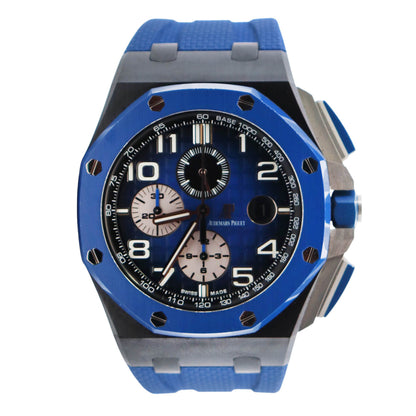 Audemars Piguet Royal Oak 44mm Blue Dial Watch Ref# 26405CE.OO.A030CA.01.A - Happy Jewelers Fine Jewelry Lifetime Warranty