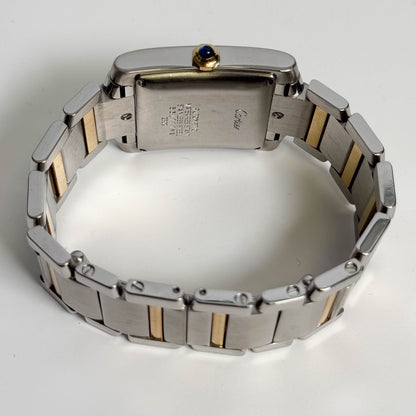 Cartier Tank Francaise  Stainless Steel 32mm White Dial Watch Ref# W51005Q4 - Happy Jewelers Fine Jewelry Lifetime Warranty