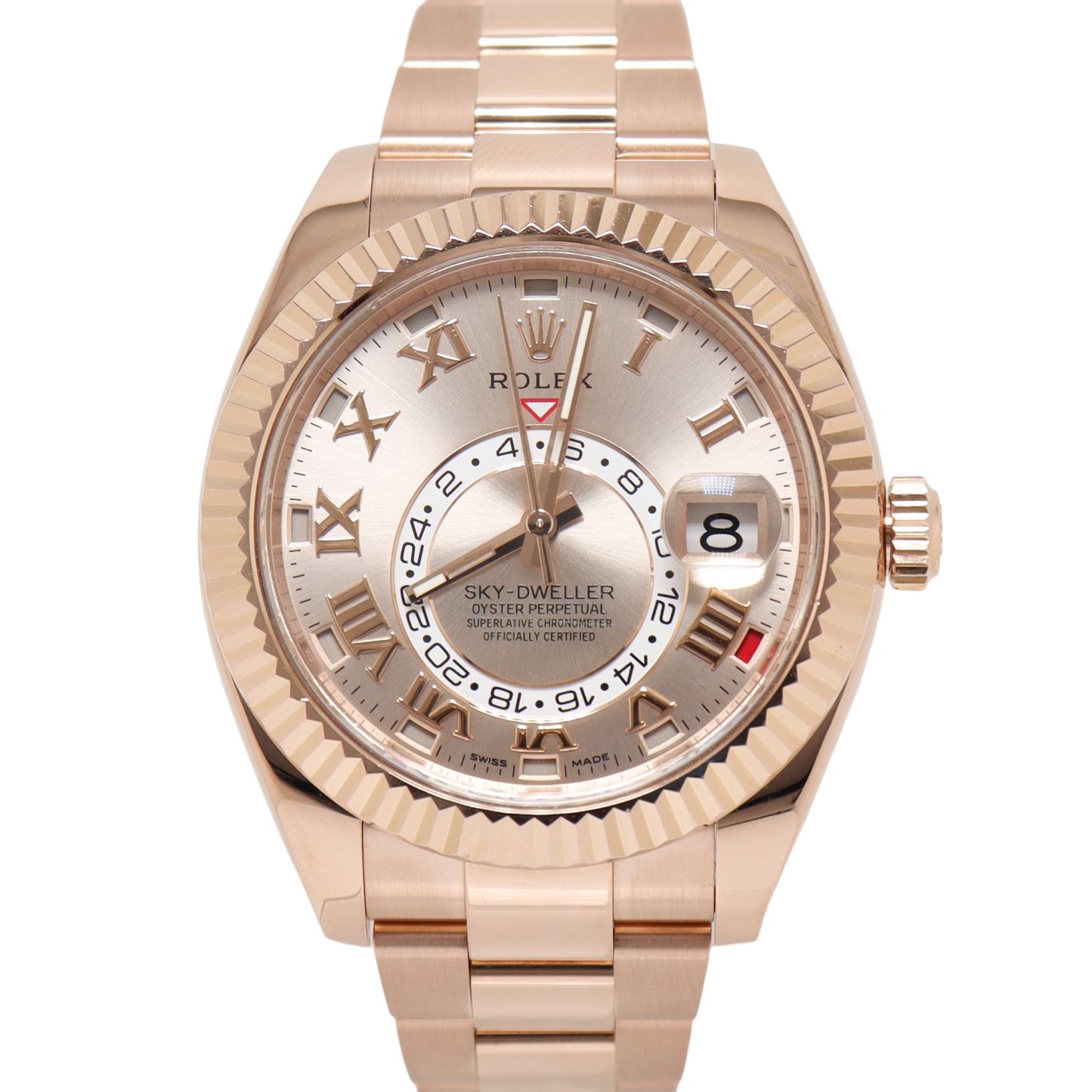 Rose gold sky dweller best sale sundust dial