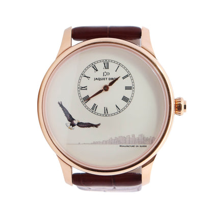 Jaquet Droz Atelier Petite Heure American Eagle 43mm White Dial Ref# J005033212 - Happy Jewelers Fine Jewelry Lifetime Warranty