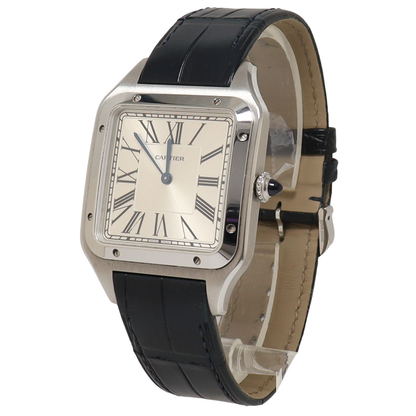 Cartier Santos Dumont Stainless Steel 46.6x33.9mm Silver Roman Dial Watch Reference#: WSSA0032 - Happy Jewelers Fine Jewelry Lifetime Warranty