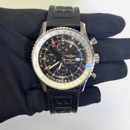 Breitling Navitimer 46mm Black Dial Watch Ref# A24322 - Happy Jewelers Fine Jewelry Lifetime Warranty