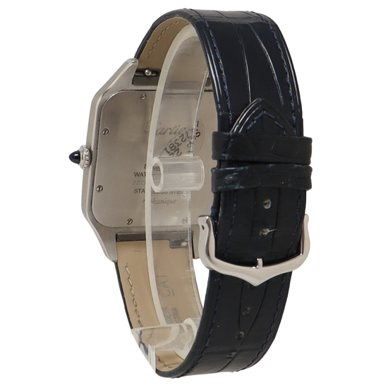 Cartier Santos Dumont Stainless Steel 46.6x33.9mm Silver Roman Dial Watch Reference#: WSSA0032 - Happy Jewelers Fine Jewelry Lifetime Warranty