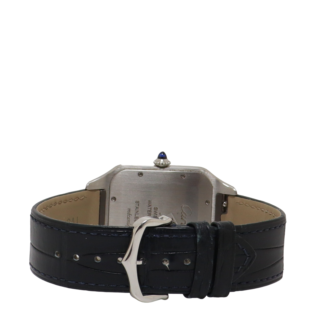 Cartier Santos Dumont Stainless Steel 46.6x33.9mm Silver Roman Dial Watch Reference#: WSSA0032 - Happy Jewelers Fine Jewelry Lifetime Warranty