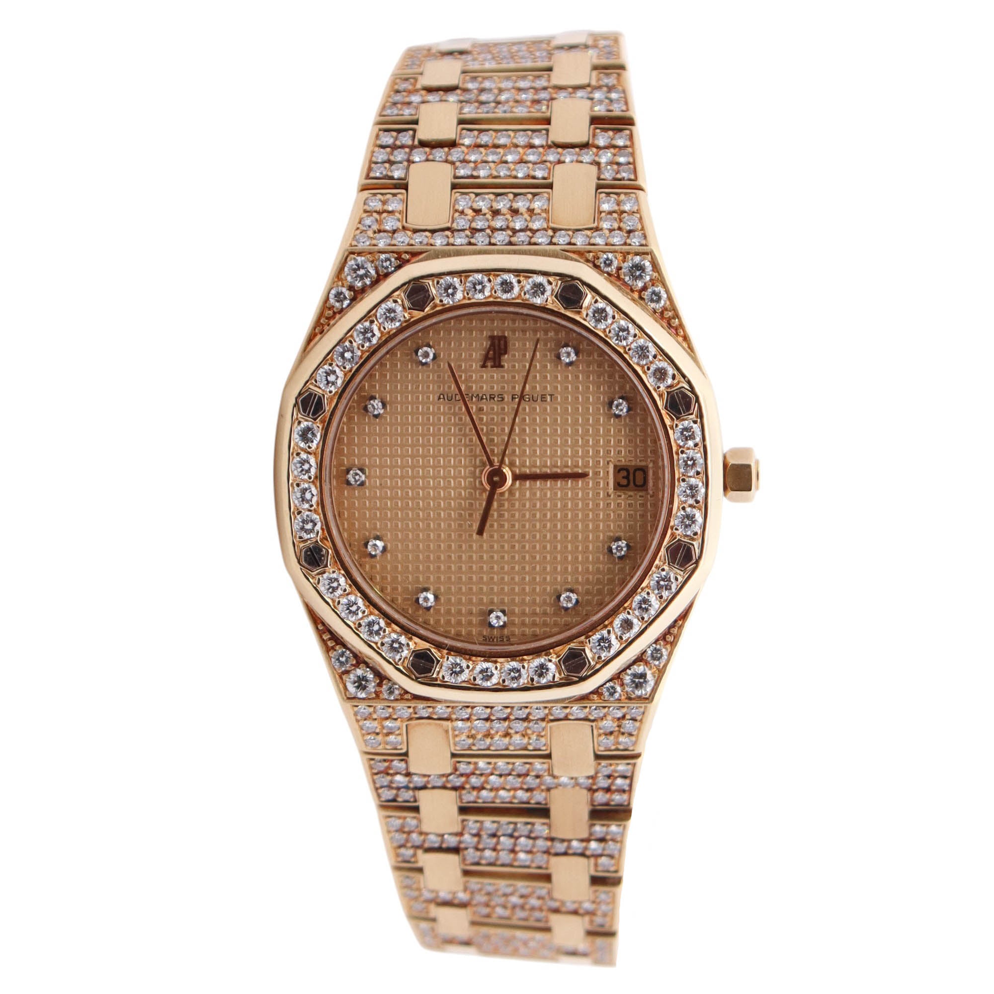 Audemars Piguet Royal Oak 35mm Diamond Dial Watch - Happy Jewelers Fine Jewelry Lifetime Warranty