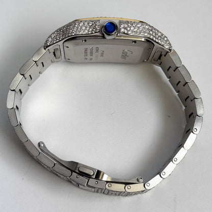 Cartier Santos 40mm Pave Dial Watch Ref# WSSA0009 - Happy Jewelers Fine Jewelry Lifetime Warranty