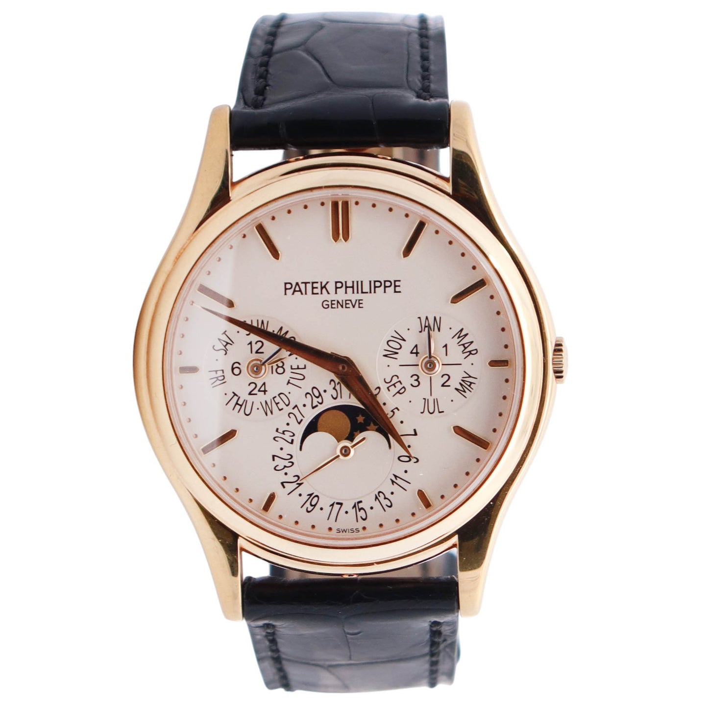 Patek Philippe Perpetual Calendar 37mm White Dial Watch Ref# 5140J