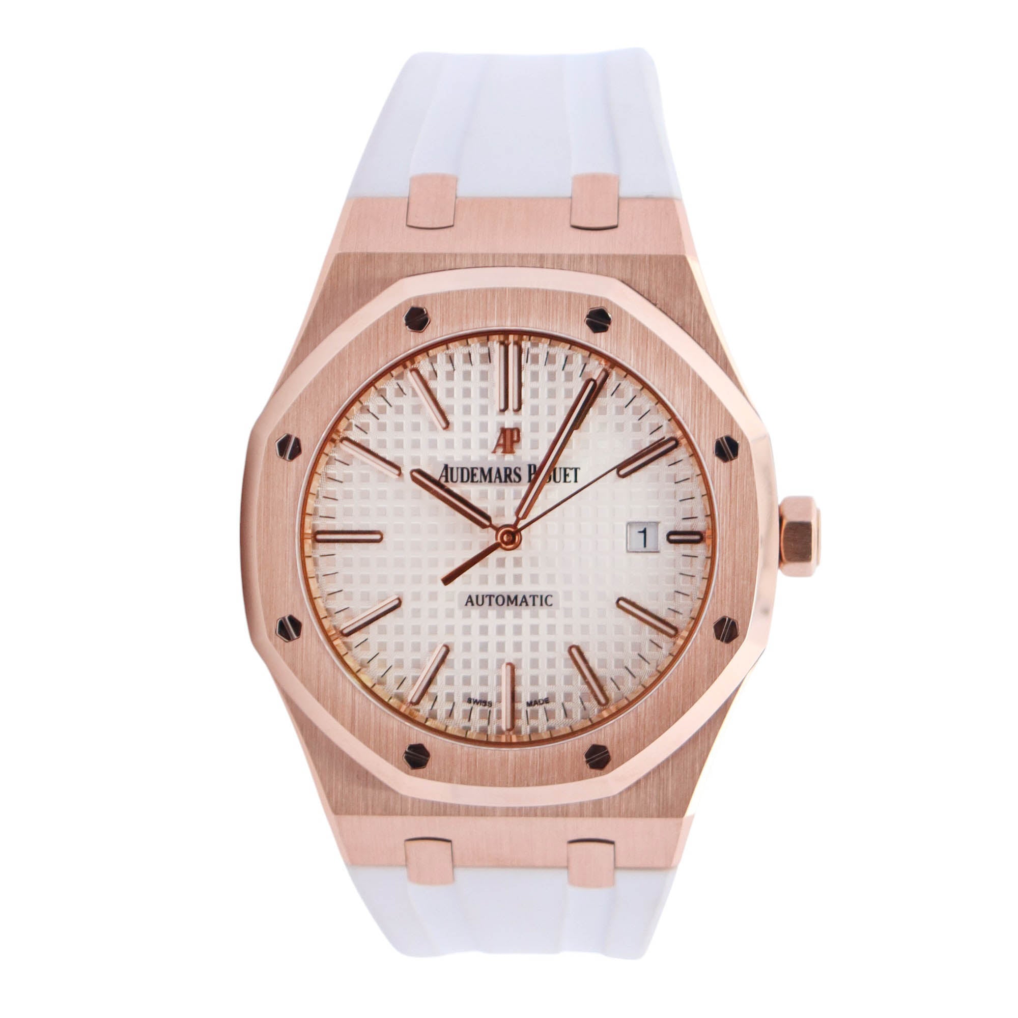 Audemars Piguet Royal Oak 41mm White Dial Watch Ref# 15400OR.OO.D088CR.01 - Happy Jewelers Fine Jewelry Lifetime Warranty