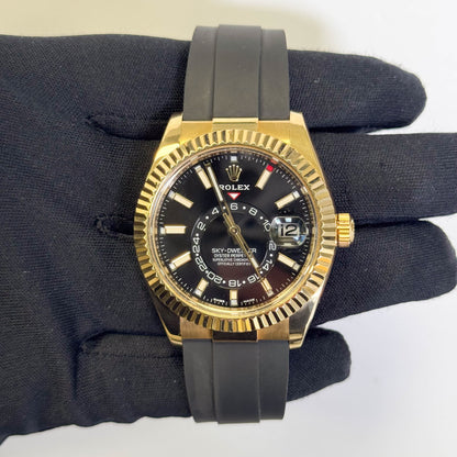 Rolex Sky-Dweller 42mm Black Dial Watch Ref# 326238 - Happy Jewelers Fine Jewelry Lifetime Warranty