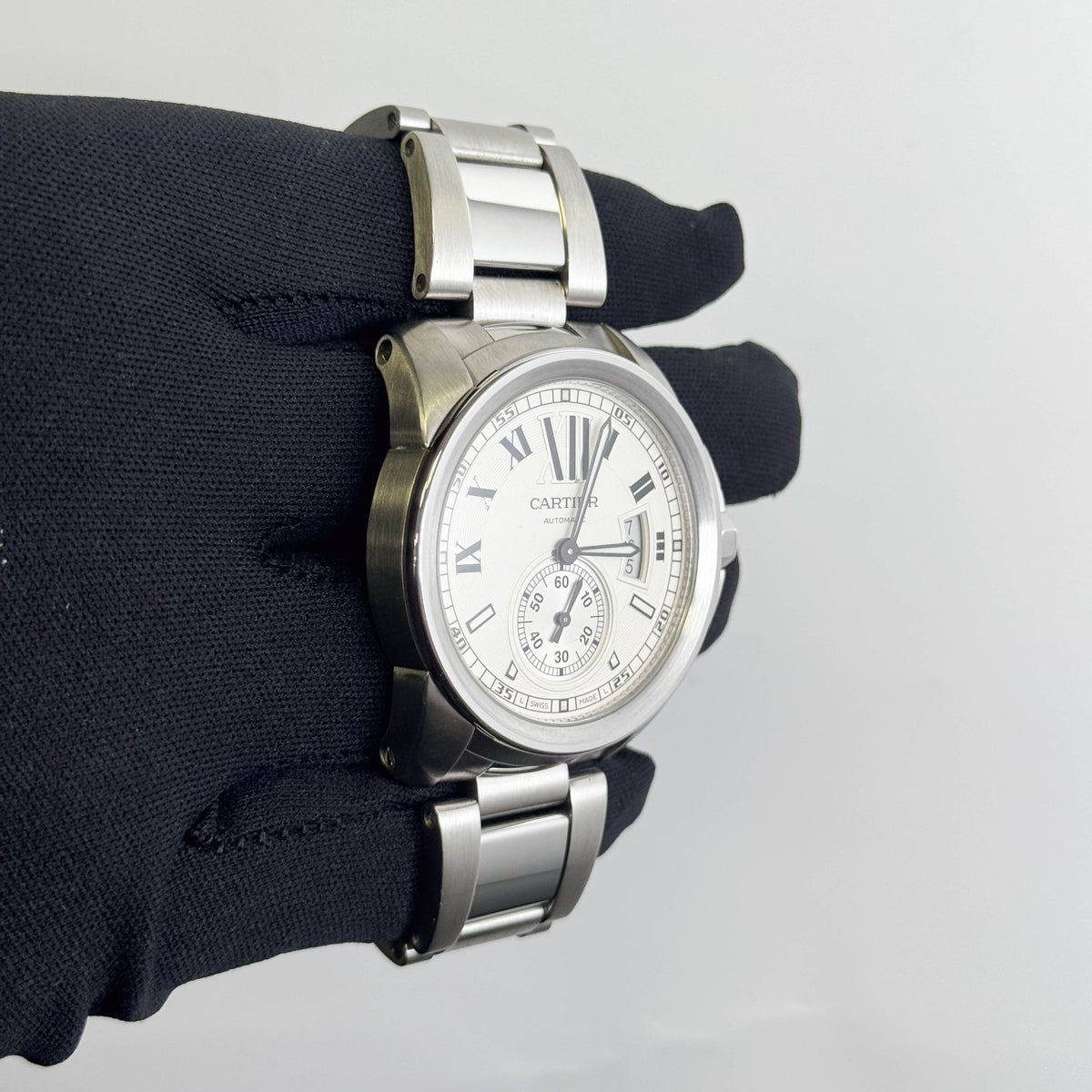Cartier Calibre De 42mm Silver Dial Watch Ref# W7100015