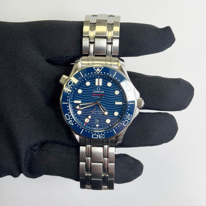 Omega Seamaster 42mm Blue Wave Dial Watch Ref# 210.30.42.20.03.001
